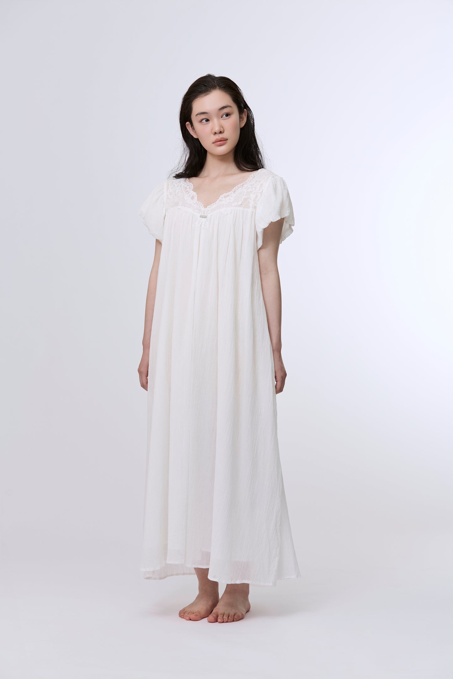 Formiva® “Moon Goddess Pact” French Lace Maxi Dress