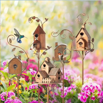 🔥Last Day Clearance Sale -70% OFF🔥 - Handmade Birdhouse Garden Stakes