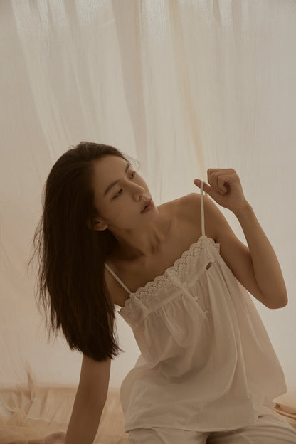 Formiva® "First Kiss" Lace Trimmed Pants and Camisole Set