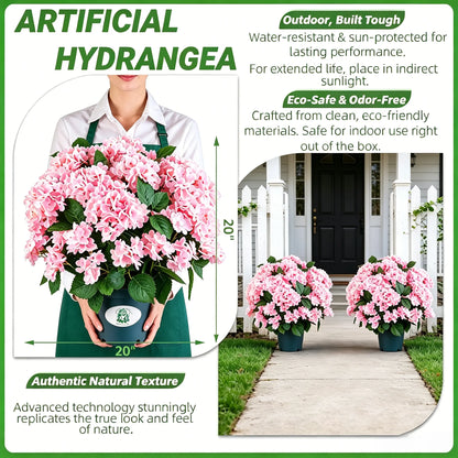 🔥Last Day 70% OFF🔥Artificial Outdoor Hydrangea Flowers - UV resistant, Waterproof, Windproof