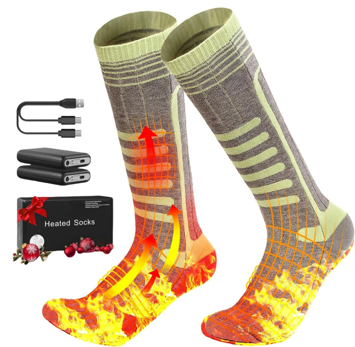 Virelle™ Smart App-Controlled Heated Socks 5000mAh Rechargeable Winter Gear