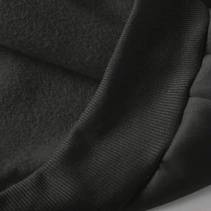Detail shot of the thick double-layered hood structure