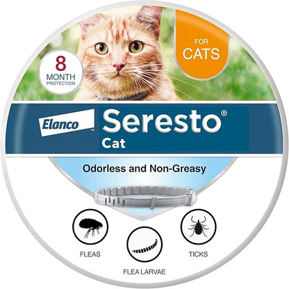 Summer Sale Seresto Flea and Tick Collar for Cats and Dogs Treatment & Prevention, Vet-Recommend, 8 Month Protection