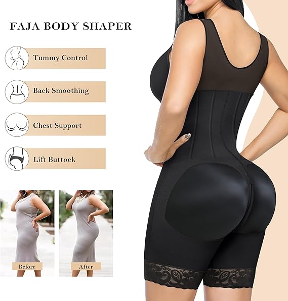 Formiva® Overbust Fajas Colombianas Shapewear for Women Tummy Control Body Shaper Girdles Post Surgery Compression Garment