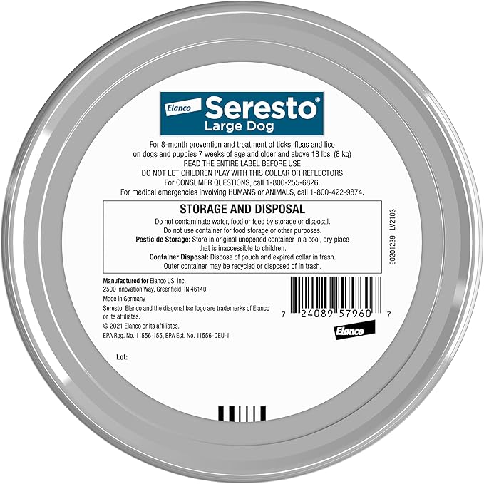 Summer Sale Seresto Flea and Tick Collar for Cats and Dogs Treatment & Prevention, Vet-Recommend, 8 Month Protection