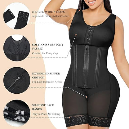 Formiva® Overbust Fajas Colombianas Shapewear for Women Tummy Control Body Shaper Girdles Post Surgery Compression Garment