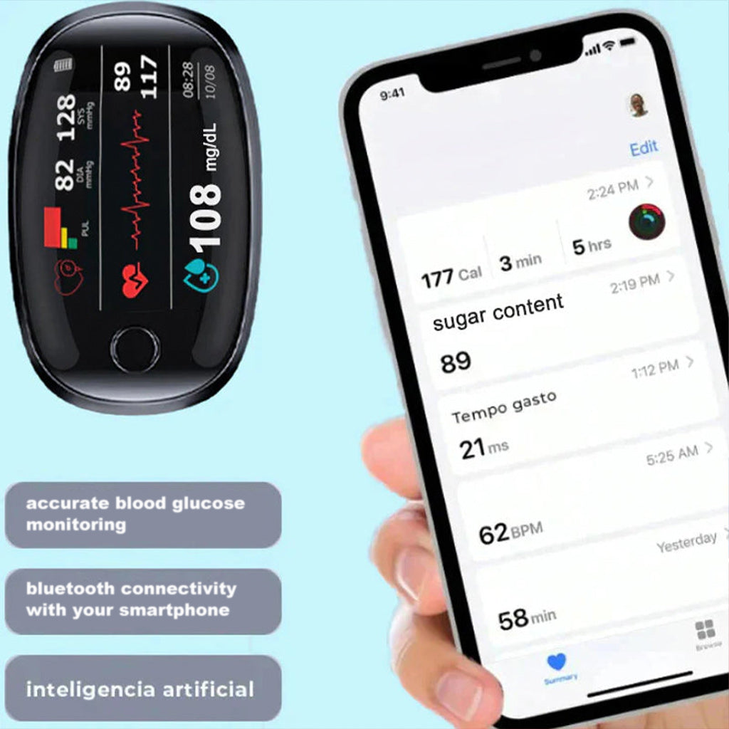 🔥Final 1 Hours - Limited Stock Left🏆 TIWORLD™ Non-Invasive Smart Blood Sugar Tracking Device 99.9% Accuracy (MayoClinic Recommended)