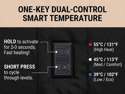 Virelle™ 9-Zone Smart Heated Jacket | Waterproof Winter Coat for Hiking, Skiing & Hunting