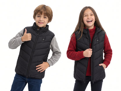 Virelle™ Kids Smart 10-Zone Heated Vest | Lightweight Washable for Boys & Girls