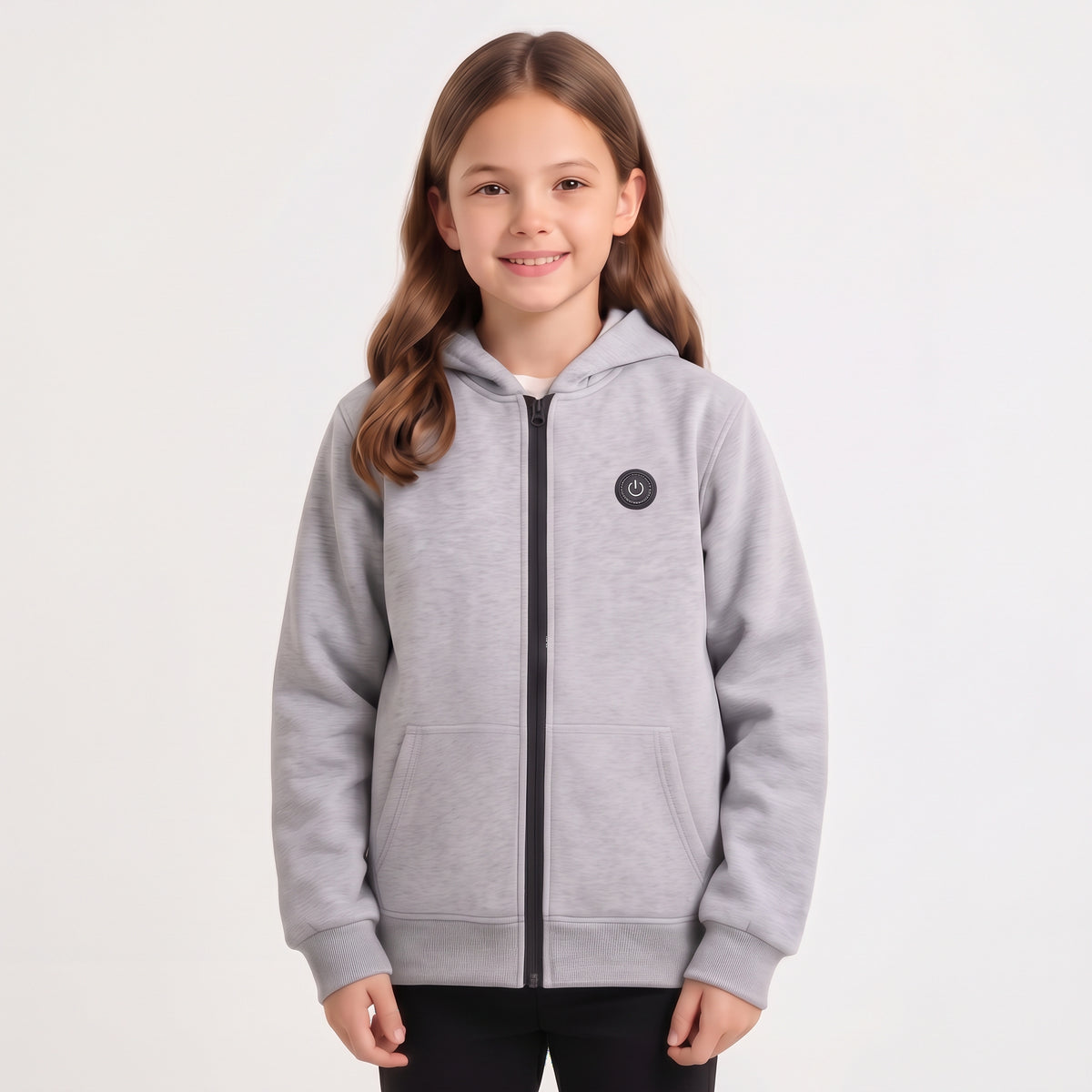 Virelle™ Kids 7-Zone Smart Heated Hoodie | Electric Full-Zip Fleece Jacket for Boys & Girls