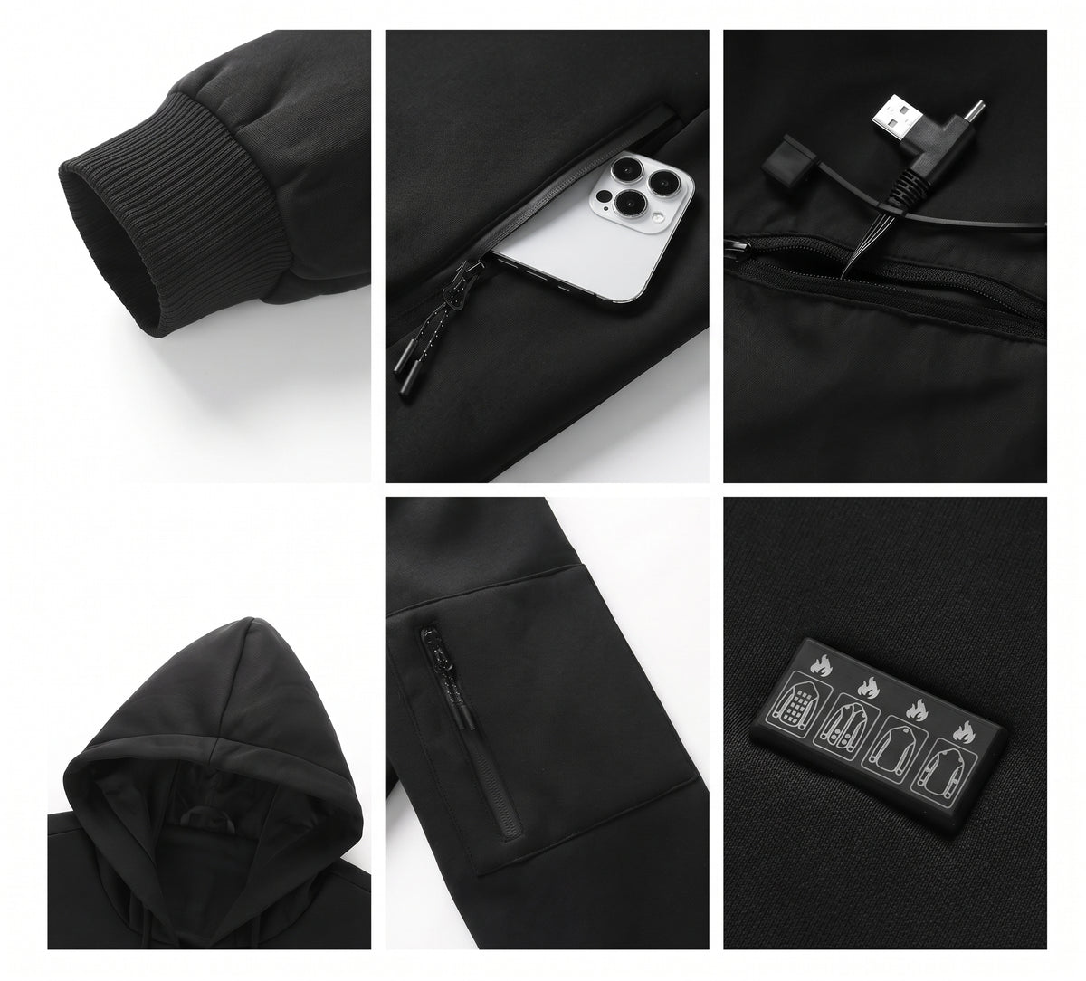 Virelle™ Premium Full-Zip Smart Heated Hoodie - 26-Zone Rapid Heat