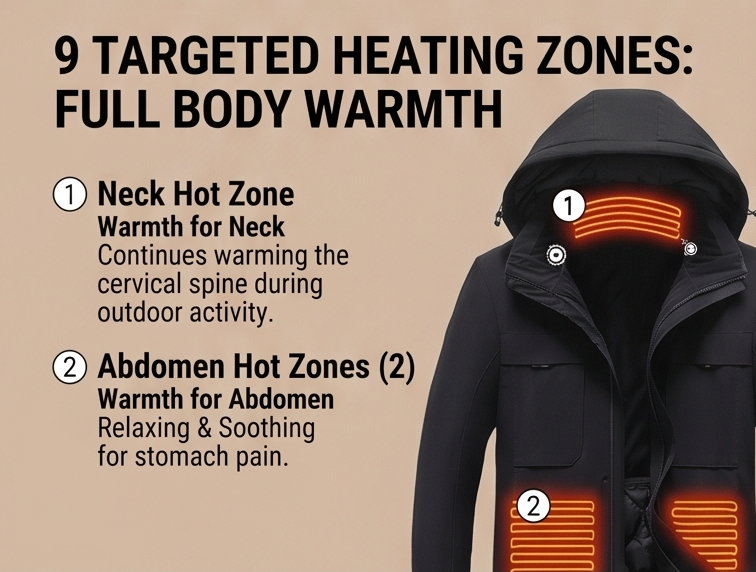 Virelle™ 9-Zone Smart Heated Jacket | Waterproof Winter Coat for Hiking, Skiing & Hunting