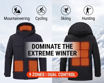 Virelle™ 9-Zone Smart Heated Jacket | Waterproof Winter Coat for Hiking, Skiing & Hunting