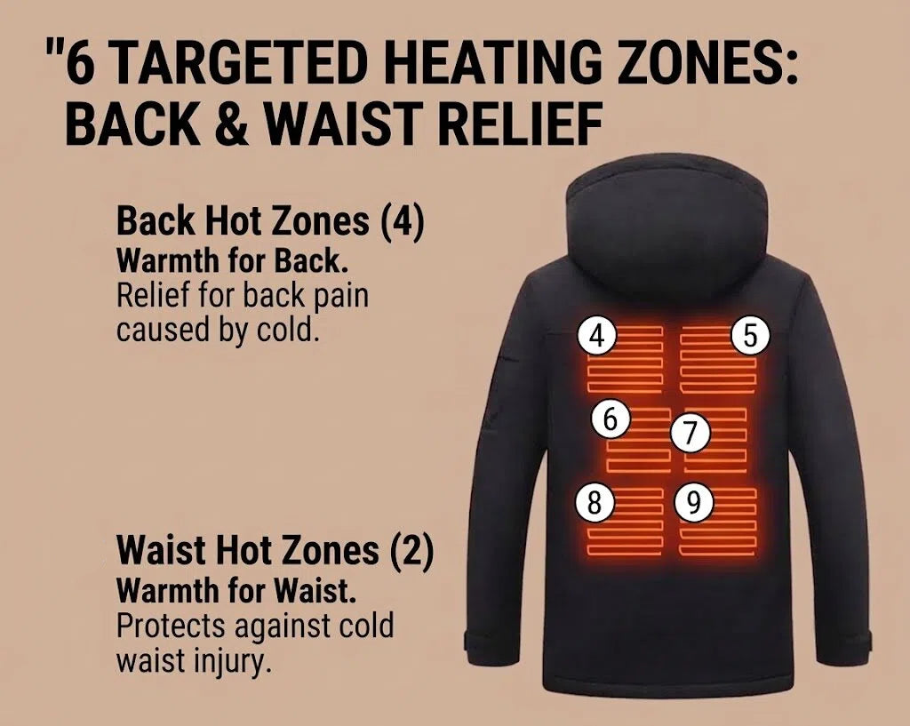 Virelle™ 9-Zone Smart Heated Jacket | Waterproof Winter Coat for Hiking, Skiing & Hunting