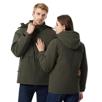 Virelle™ 9-Zone Smart Heated Jacket | Waterproof Winter Coat for Hiking, Skiing & Hunting