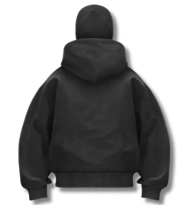 Grey heavyweight double-layered zip-up hoodie